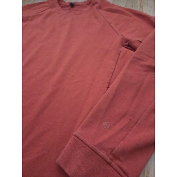 Lululemon City Sweat Crew Neck Pullover Stretch French Terry Size XL Aztec Brick - Picture 2 of 6